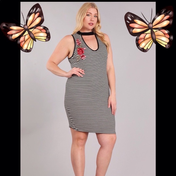 Dresses & Skirts - 🌹PLUS SIZE SEXY striped dress🌹